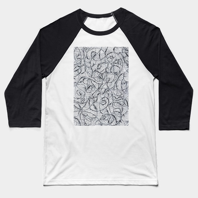 Hypnotic Maze Baseball T-Shirt by halideO